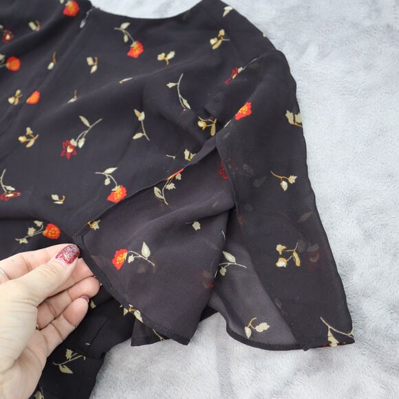 Madewell Floral Maxi Dress - Black and Red - Picture 14 of 16